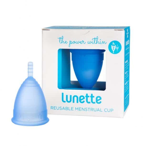Blue Lunette menstrual cup