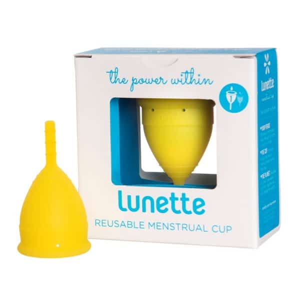 Yellow Lunette menstrual cup