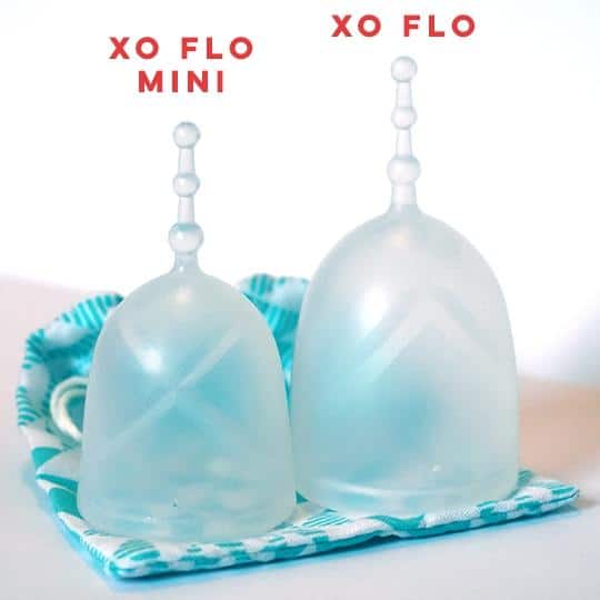 XO Flo menstrual cup sizes by Gladrags